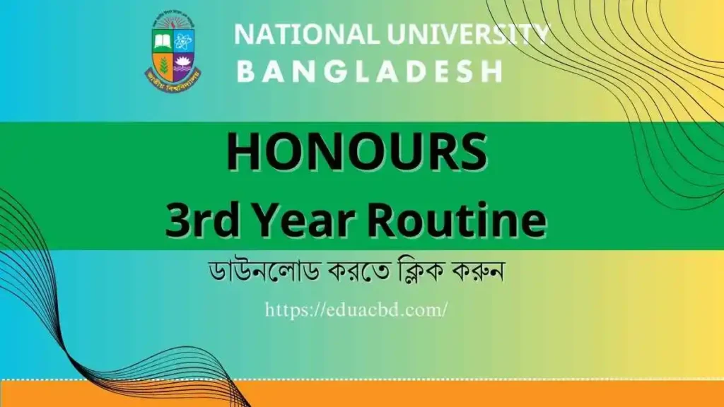Honours 3rd Year Routine