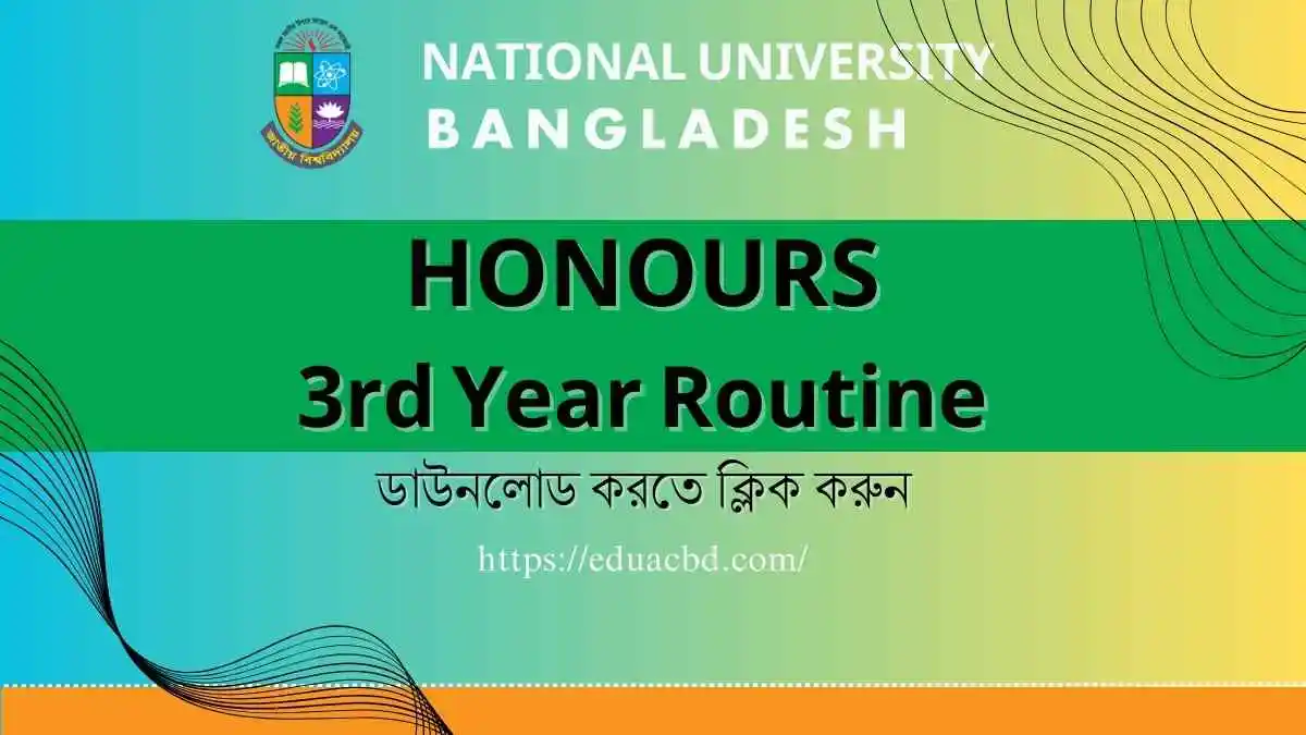 Honours 3rd Year Routine